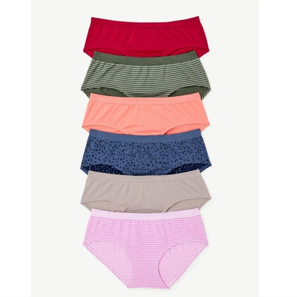 Joyspun Women's Seamless Hipster Panties, 6-Pack, Size XXXL(22)